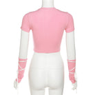 Pink Angel Crop Top Back