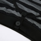 Black and grey striped long sleeve crop material