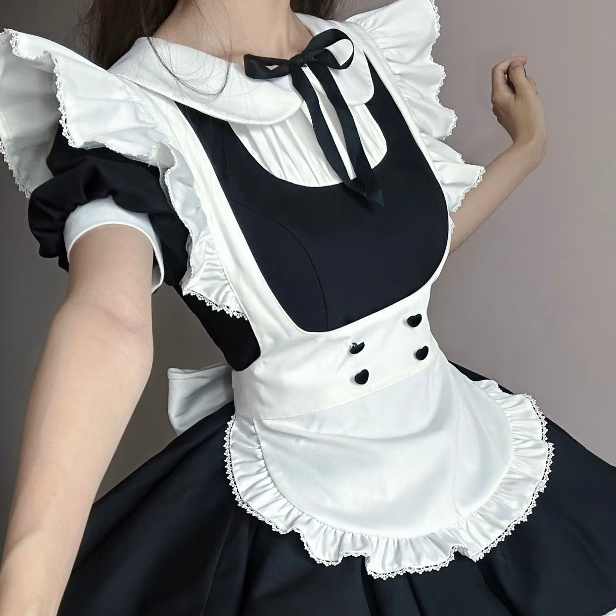 Black And White Maid Dress - Femboy Fashion