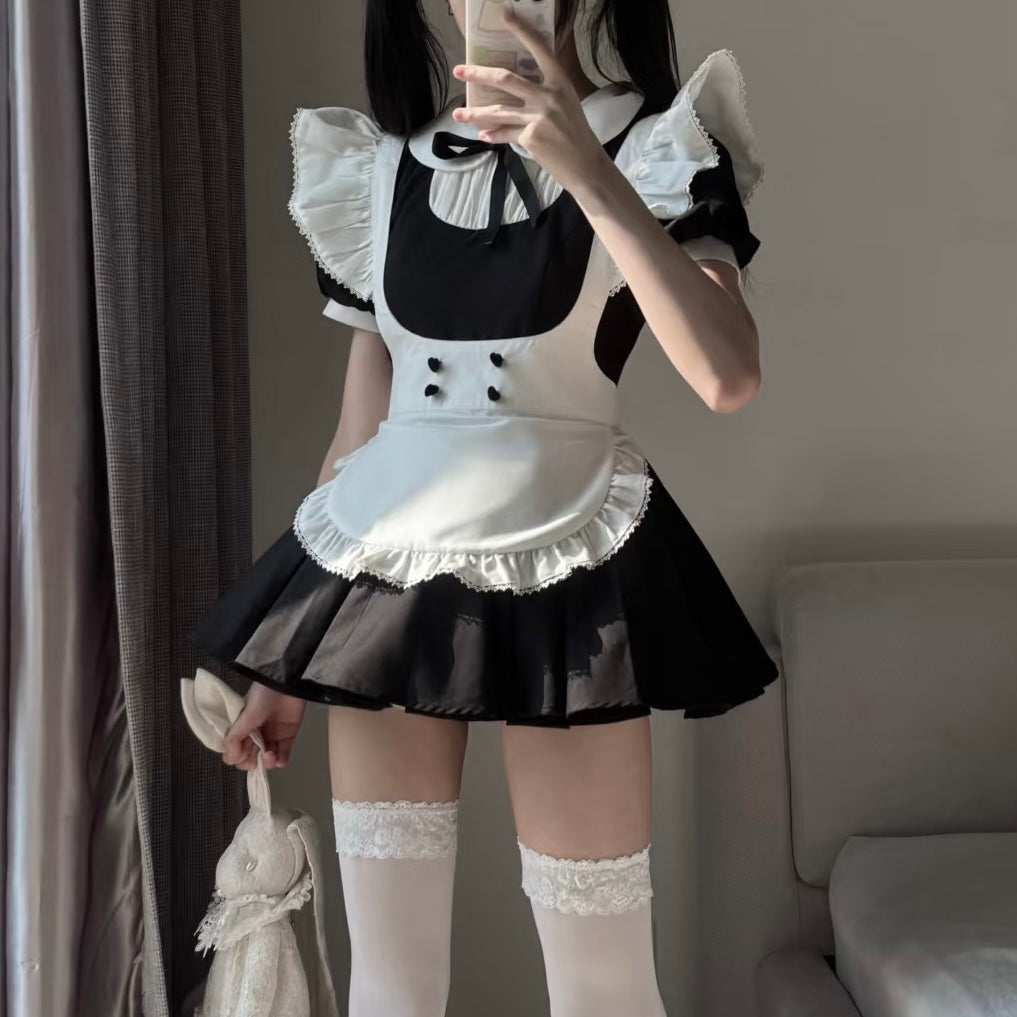Black And White Maid Dress - Femboy Fashion