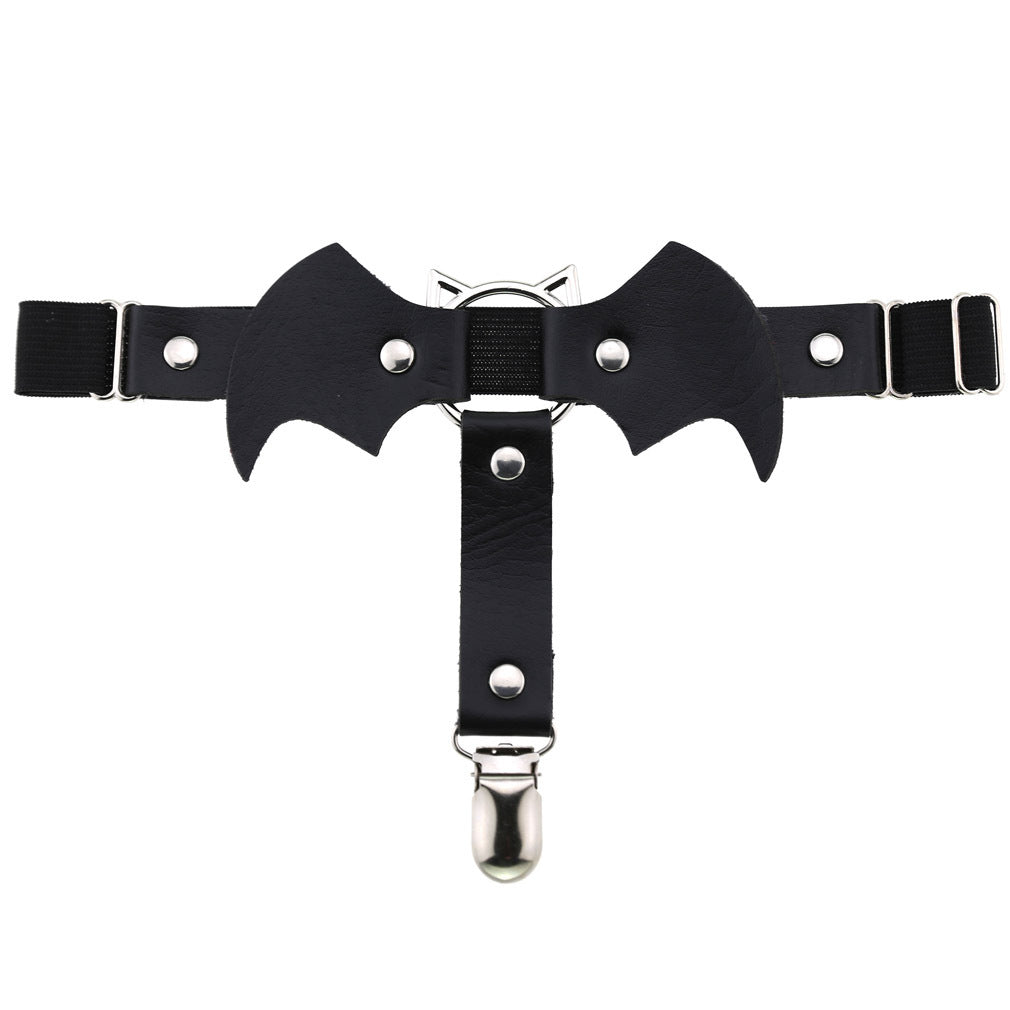 Black Bat Garter Belt - Femboy Fashion