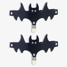 Black Bat Leather Leg Garter Set