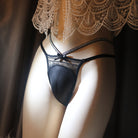 Sexy Black Camel Toe Thong Panty Side - Femboy Fashion