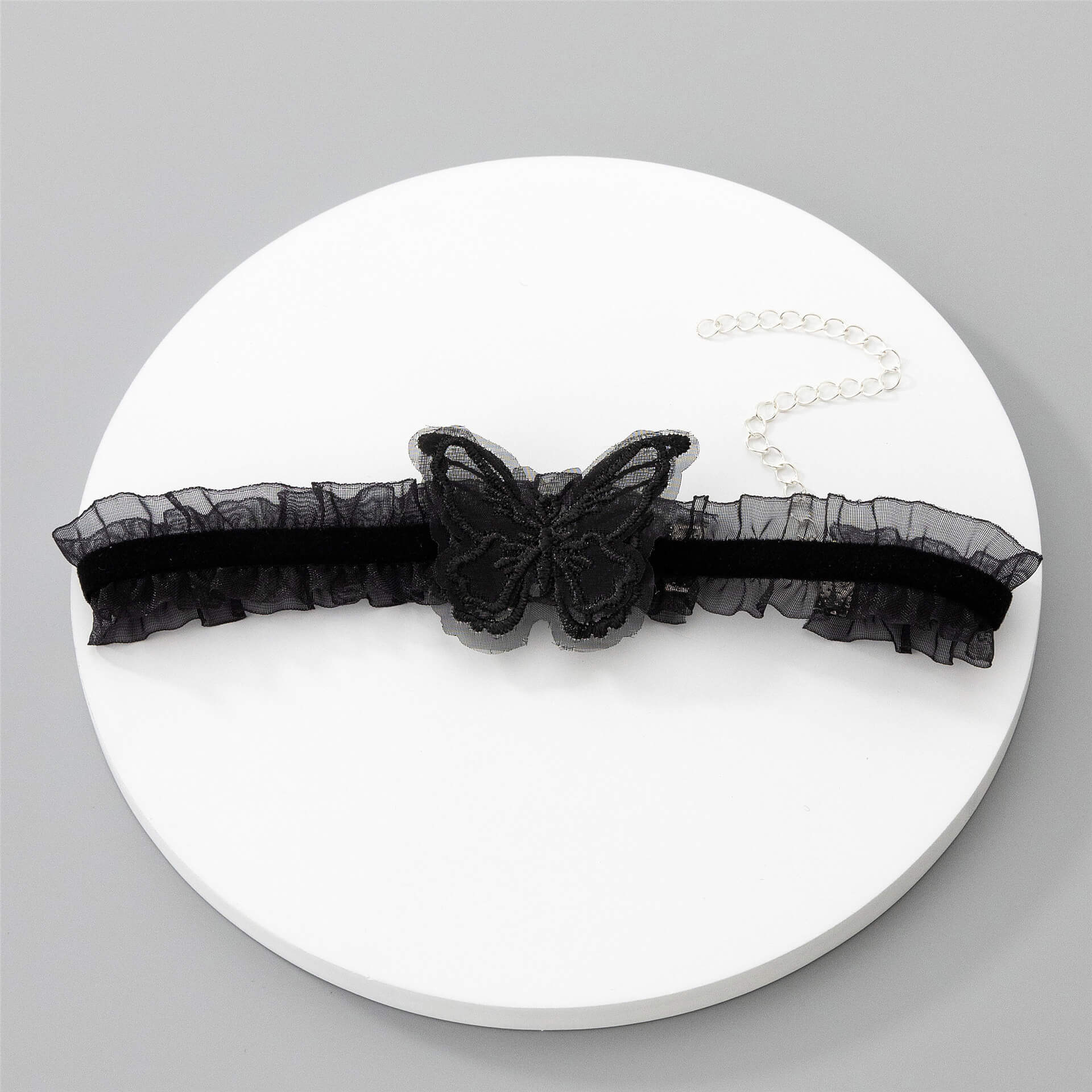 Black Choker Butterfly Necklace - Femboy Fashion