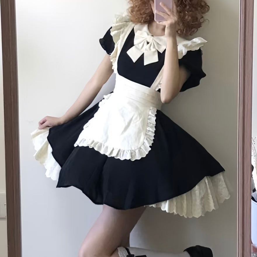 Black Cute Maid Dress - Femboy Fashion