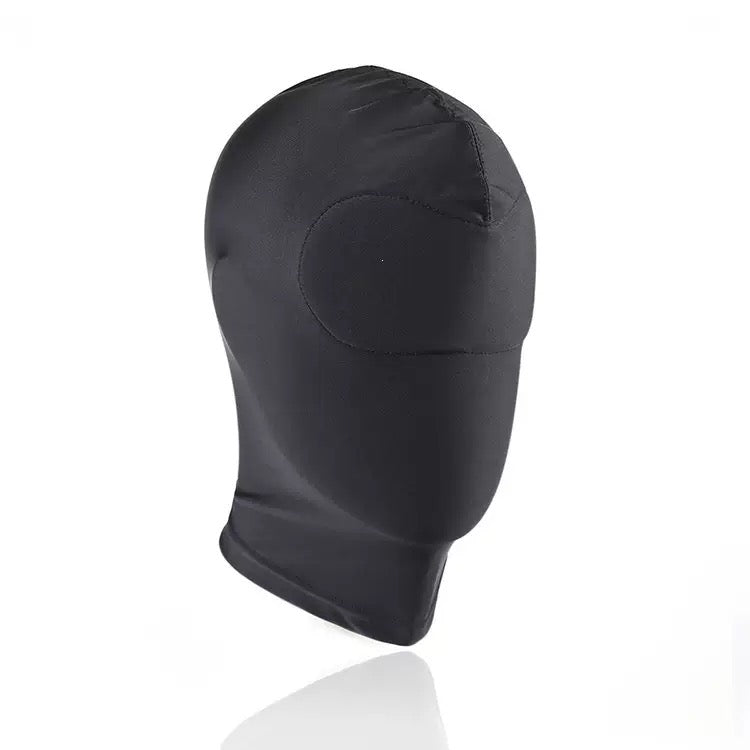 Black face mask on a white background
