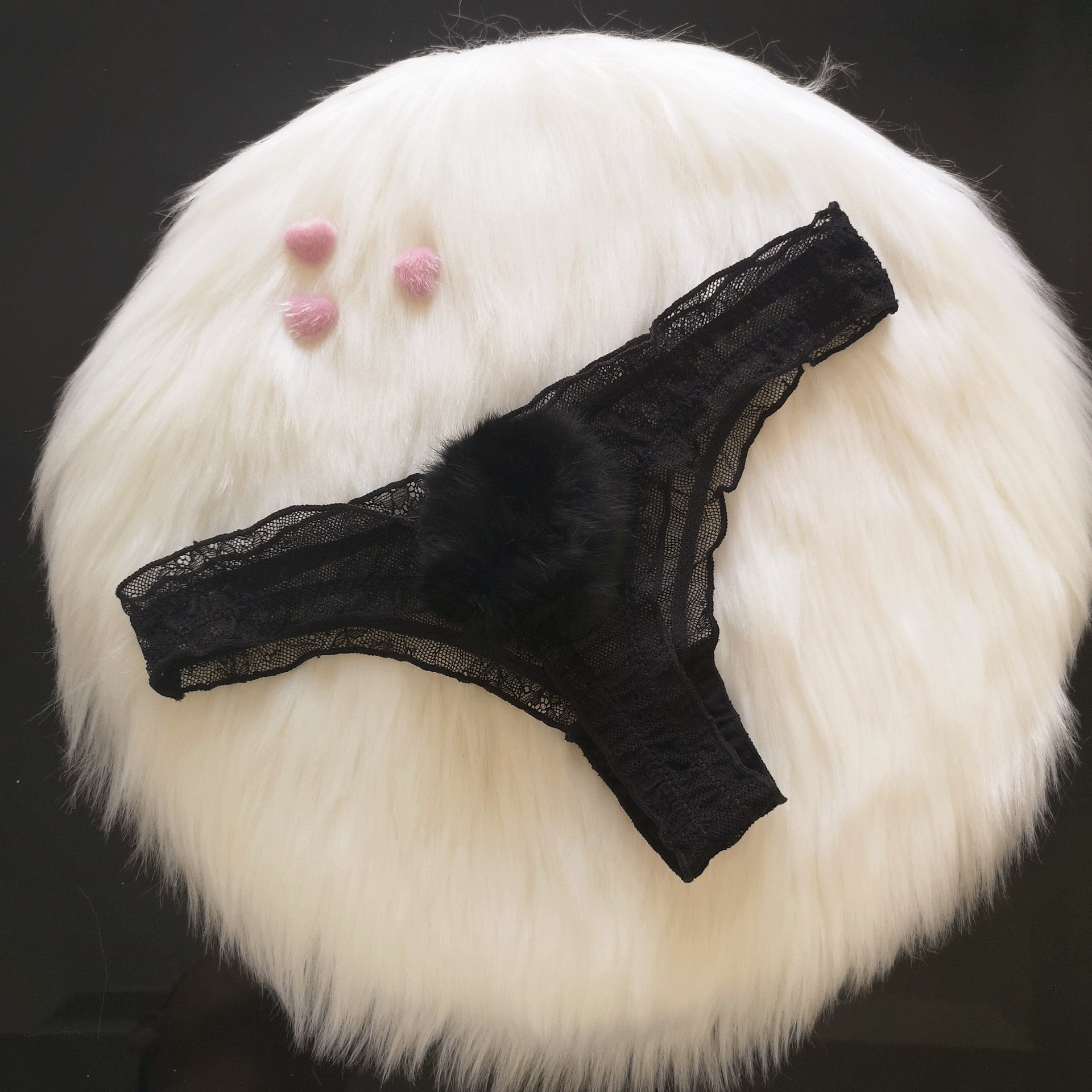 Black Lace Bunny Panties - Femboy Fashion