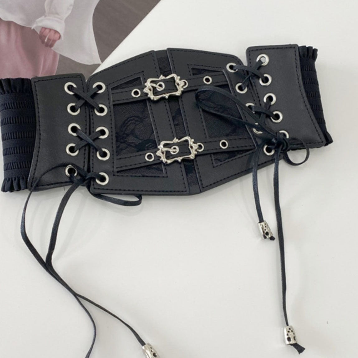 Leather Waist Corset Belt - Femboy Fashion