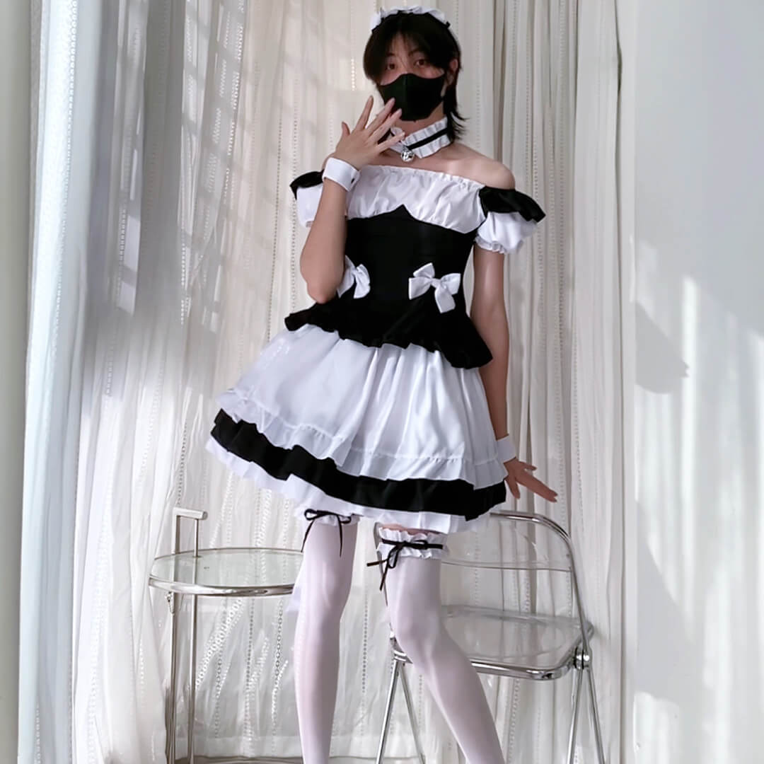 Black Maid Dress Cosplay - Femboy Fashion