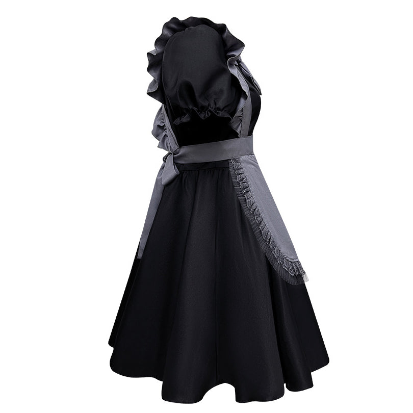 Black maid dress side