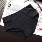 Black plus size hollow out panty