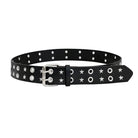 Black belt with star and round studs on a white background