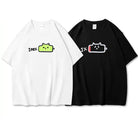 Black and white cute charge cat t-shirt