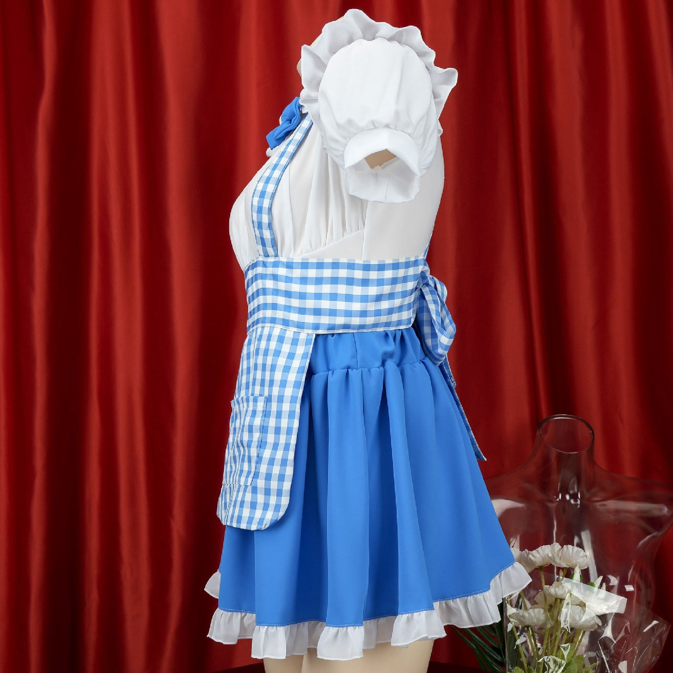 Blue And White Maid Dress Lingerie - Femboy Fashion
