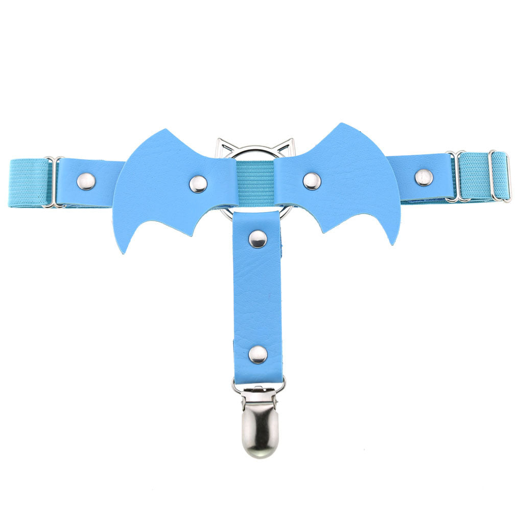 Blue Bat Garter Belt - Femboy Fashion
