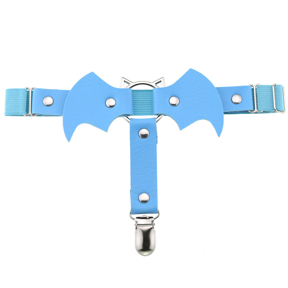 Blue Bat Garter Belt - Femboy Fashion