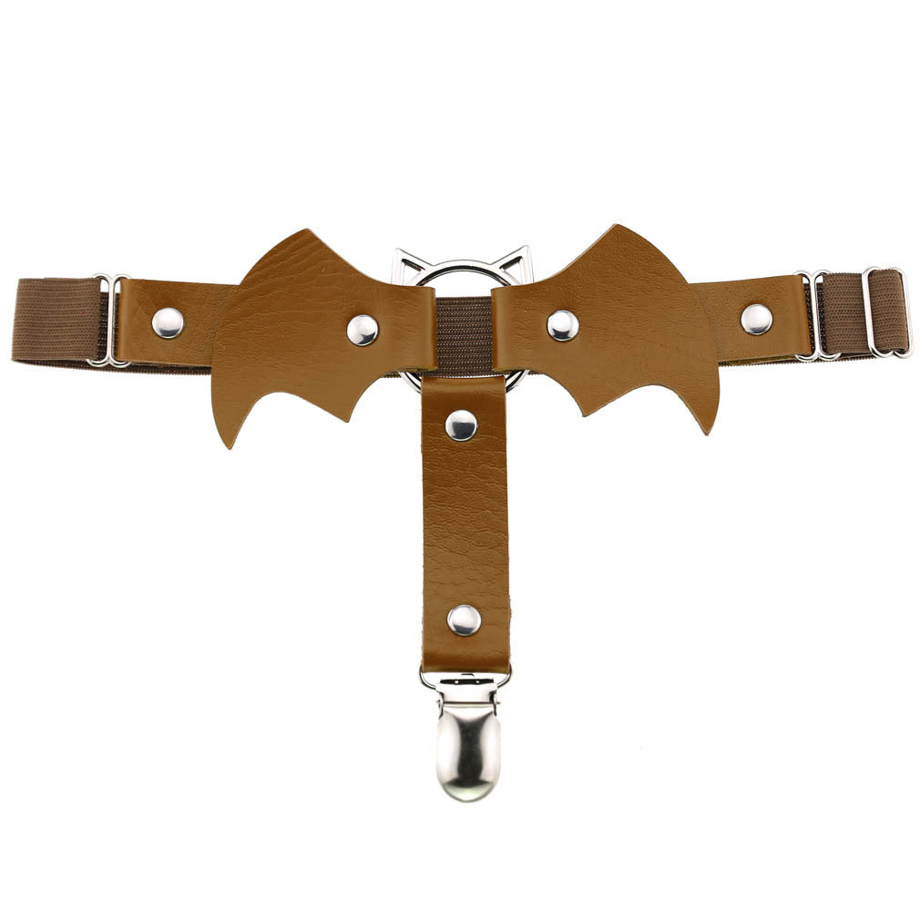 Brown Bat Garter Belt - Femboy Fashion