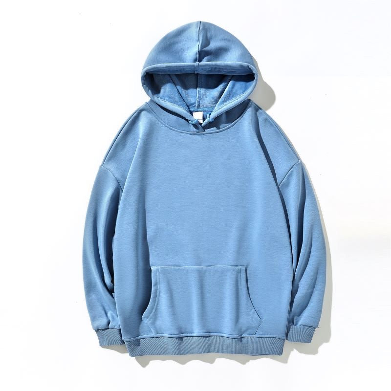 Light blue hoodie on a white background