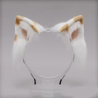 Brown and White Cow Cat Ear Headband - Femboy Fashion