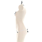 Black and white cow print micro bikini set side