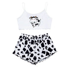 Cow print pajama shorts for femboy