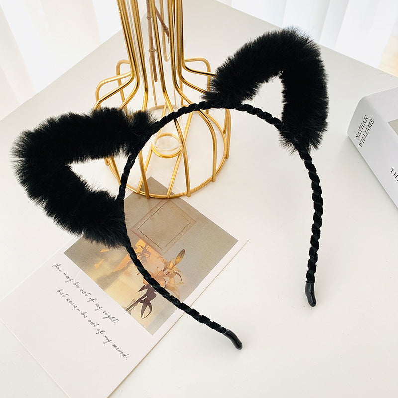 Black Cute Cat Ear Headband - Femboy Fashion