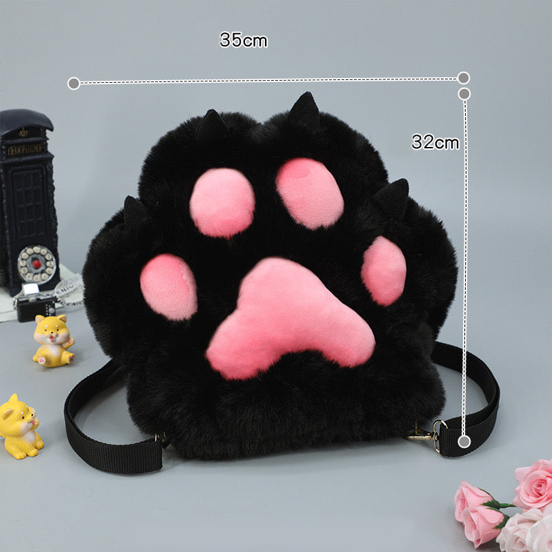 Black Cat Paw Femboy Backsack Size - Femboy Fashion