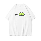 White cute charge cat t-shirt