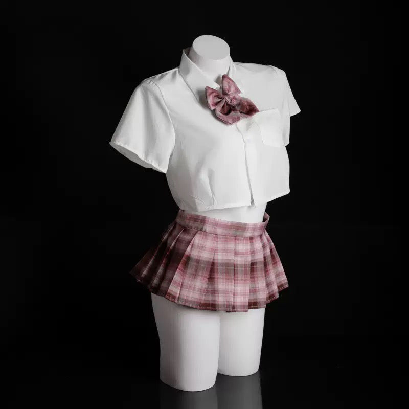 Cute Schoolgirl Chiffon Lace Lingerie - Femboy Fashion