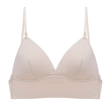 Cute sweet wireless plunge backless bra for femboy