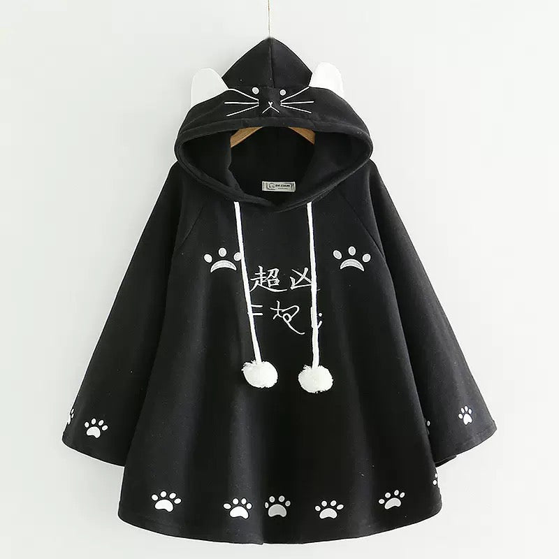 Femboy anime print oversize hoodie