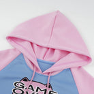 Femboy cute game over cropped hoodie
