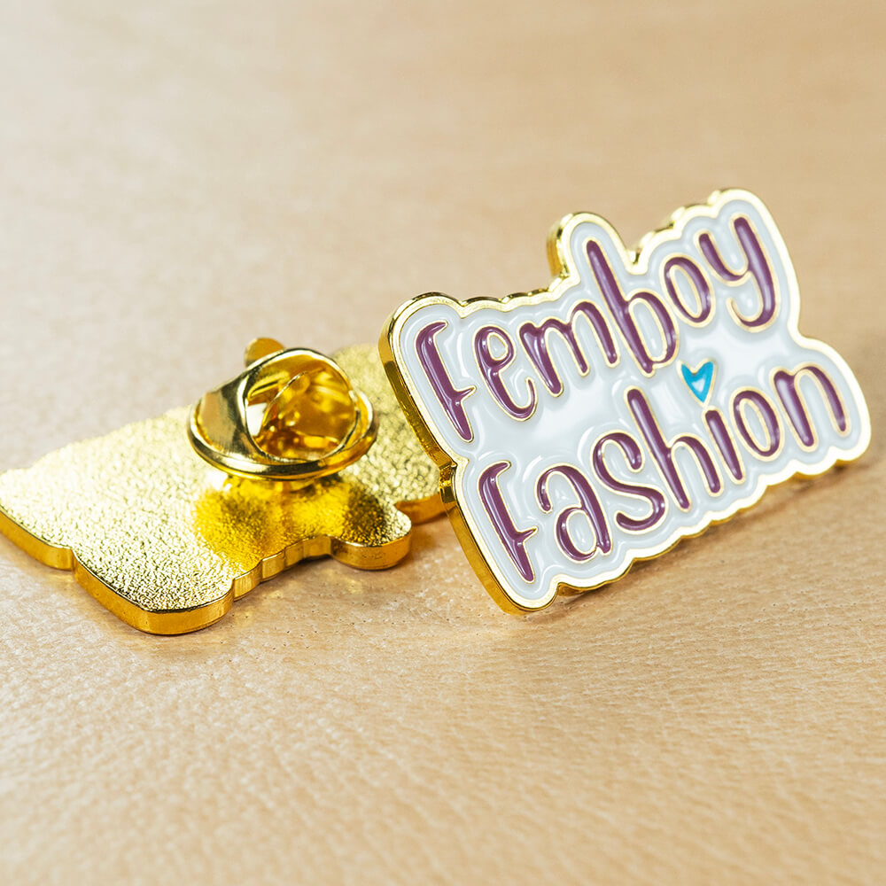 Femboy Fashion Enamel Pin Back And Front