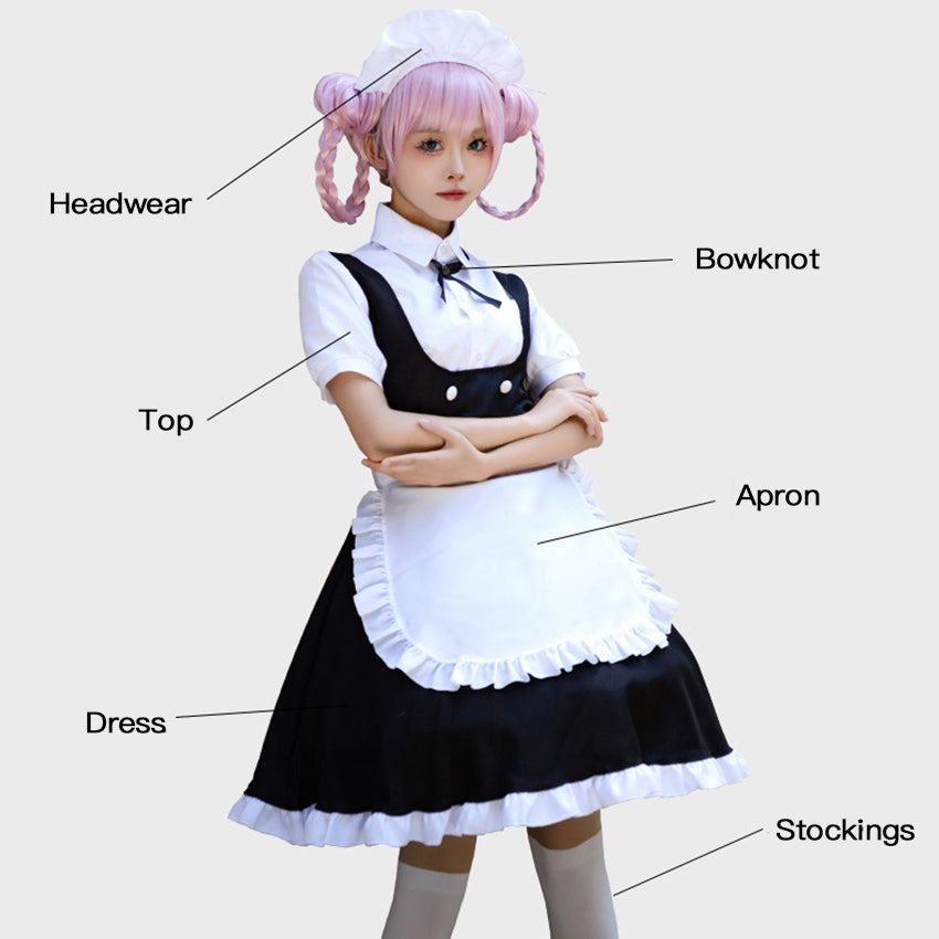 Black And White Maid Dress - Femboy Fashion