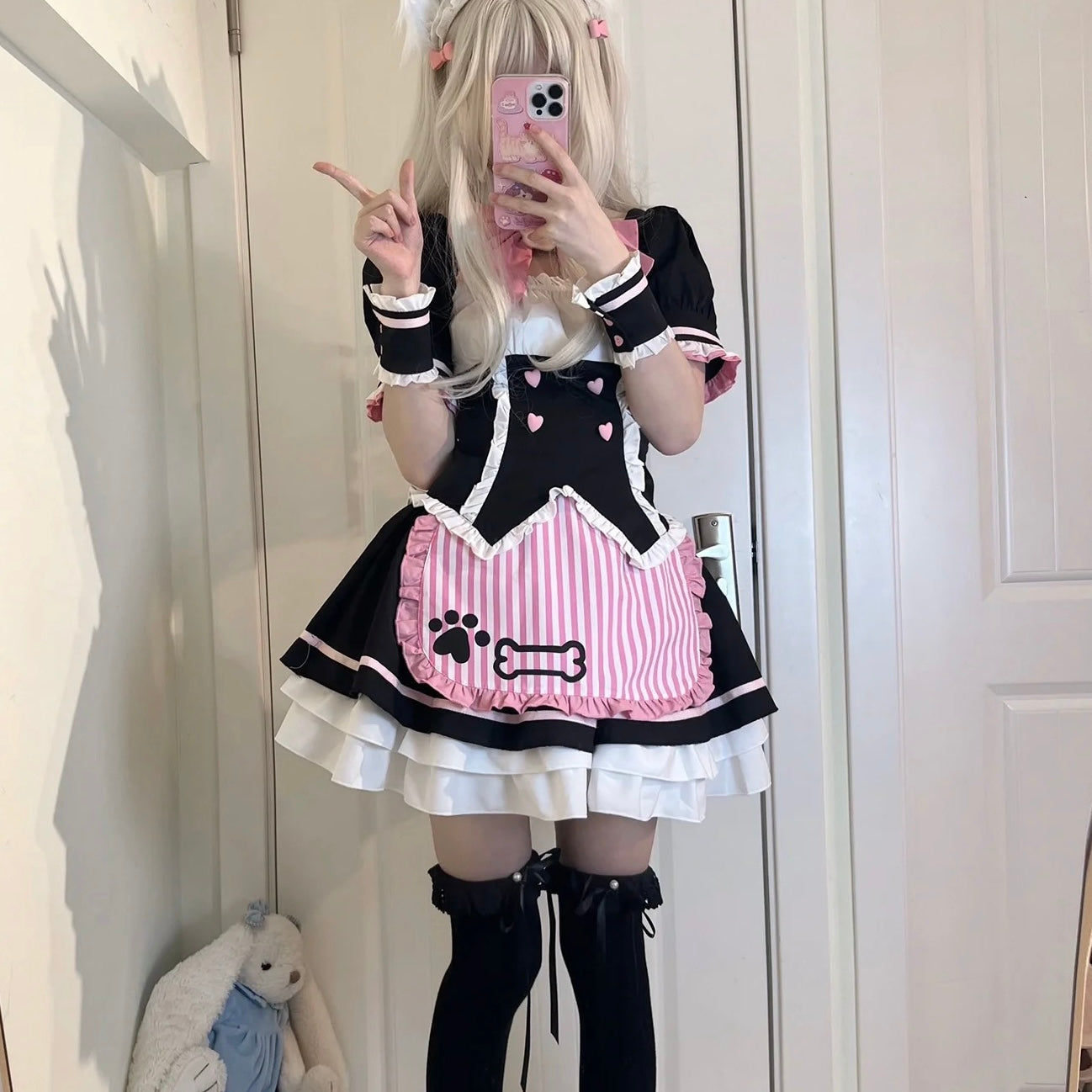 Femboy Cat Paw Cute Maid Set - Femboy Fashion