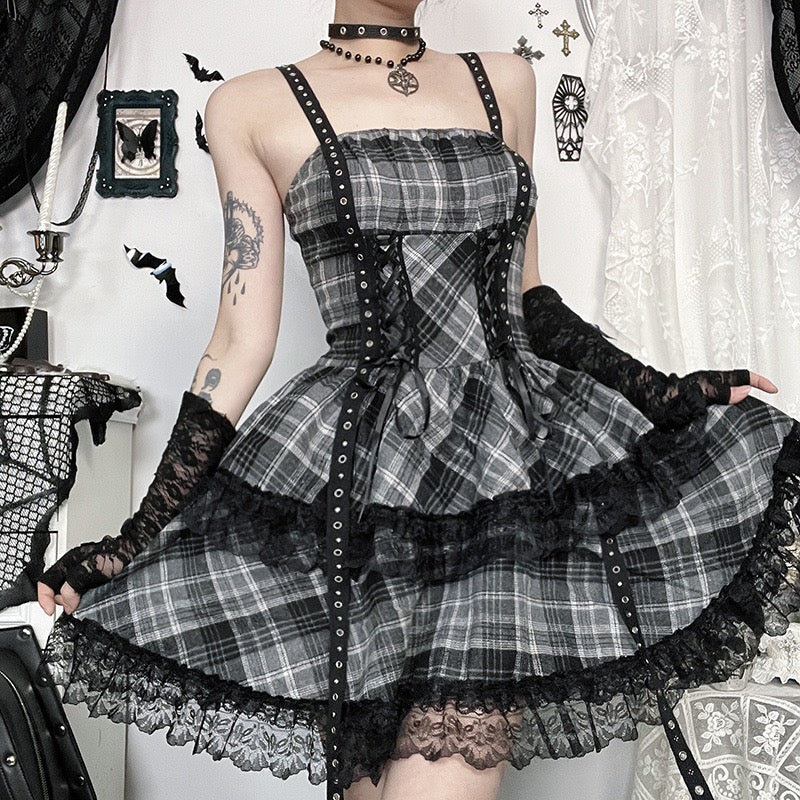 Gothic Black Sundress - Femboy Fashion
