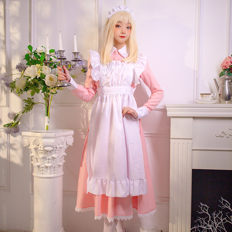 Sweet Pink Long Maid Dress - Femboy Fashion