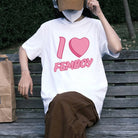Femboy in White I Love Femboy T-shirt