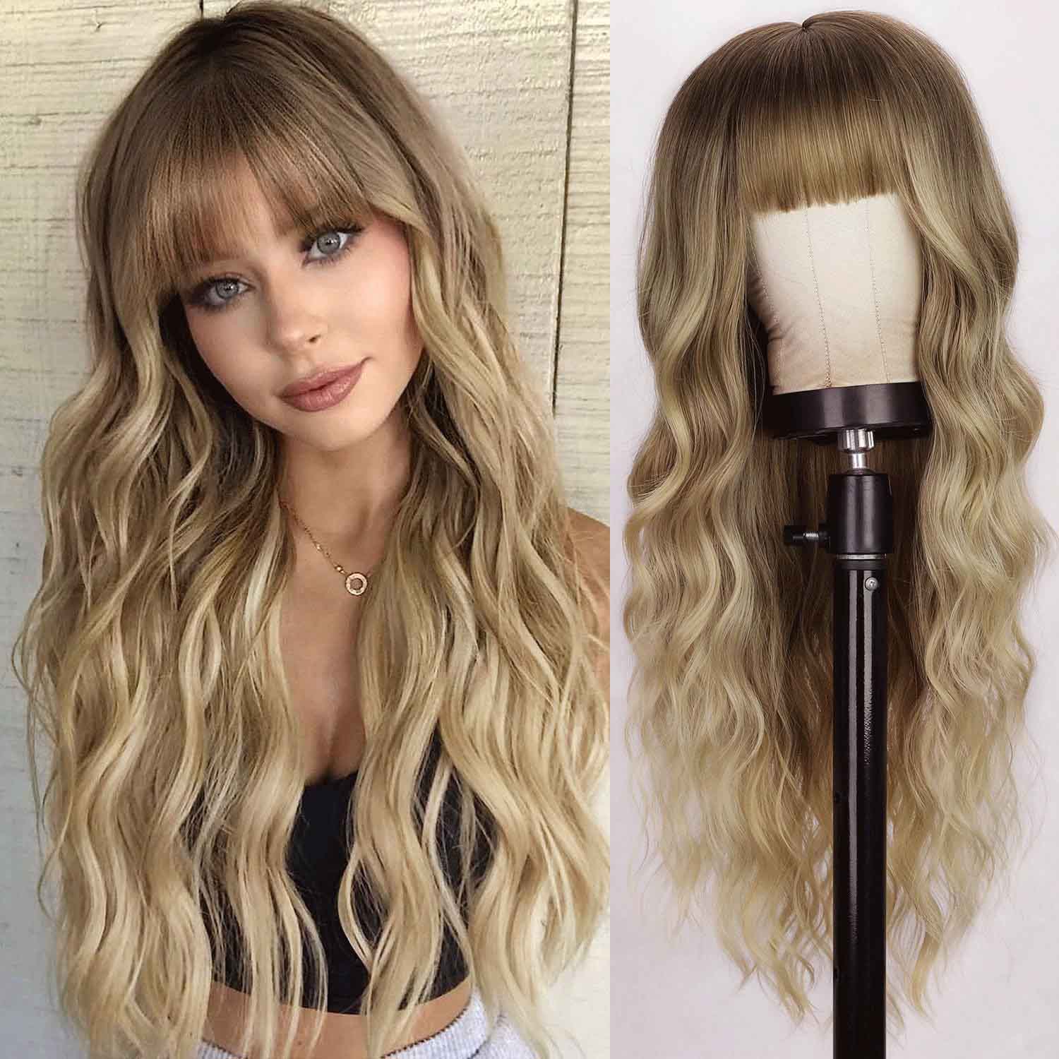 Femboy Light Brown To Blonde Ombre Body Wave Wig - Femboy Fashion