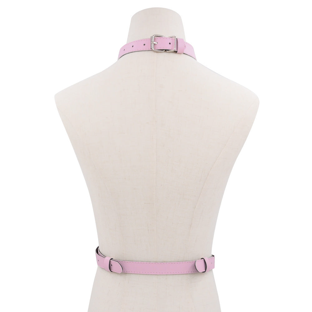 Femboy sexy sweet punk leather body harness femboy fashion