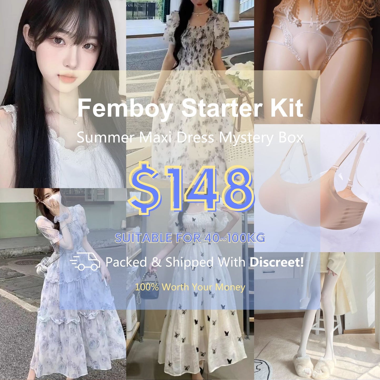 Femboy Starter Kit - Summer Maxi Dress Mystery Box - Femboy Fashion