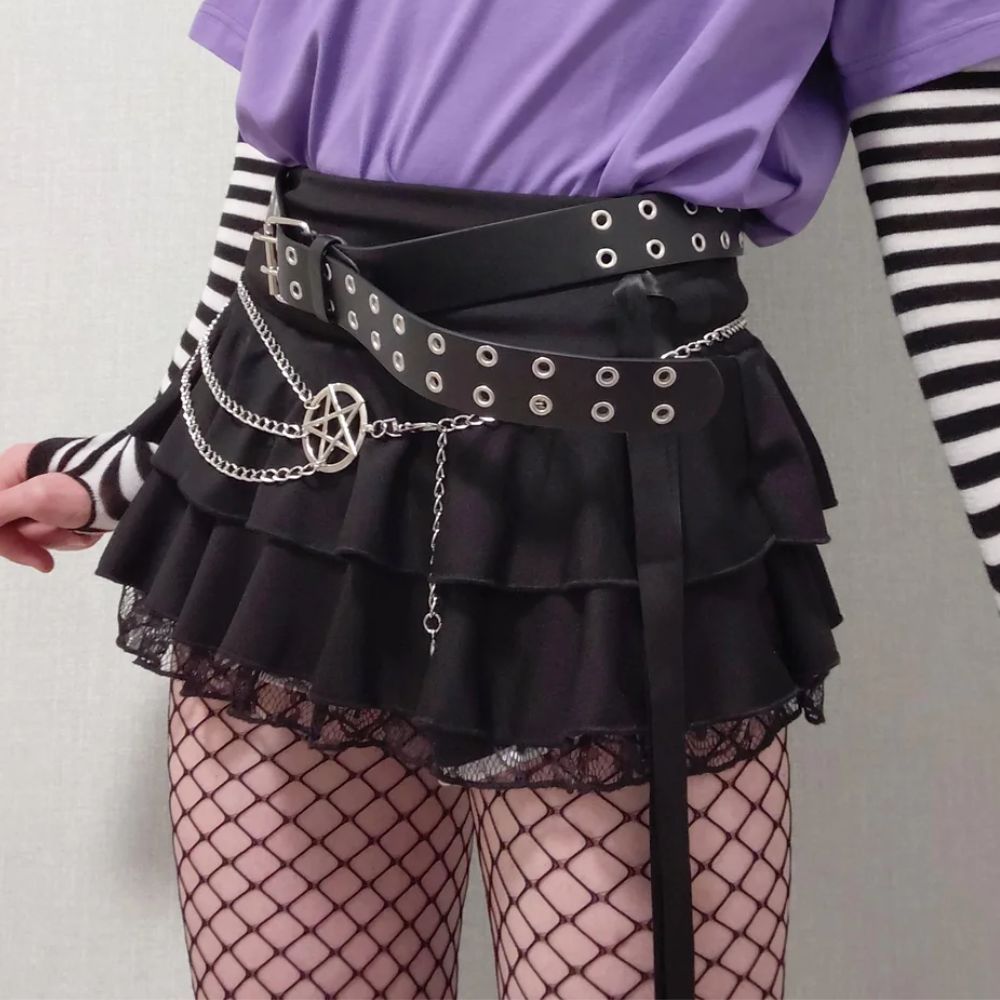 Femboy in double layered micro mini skirt