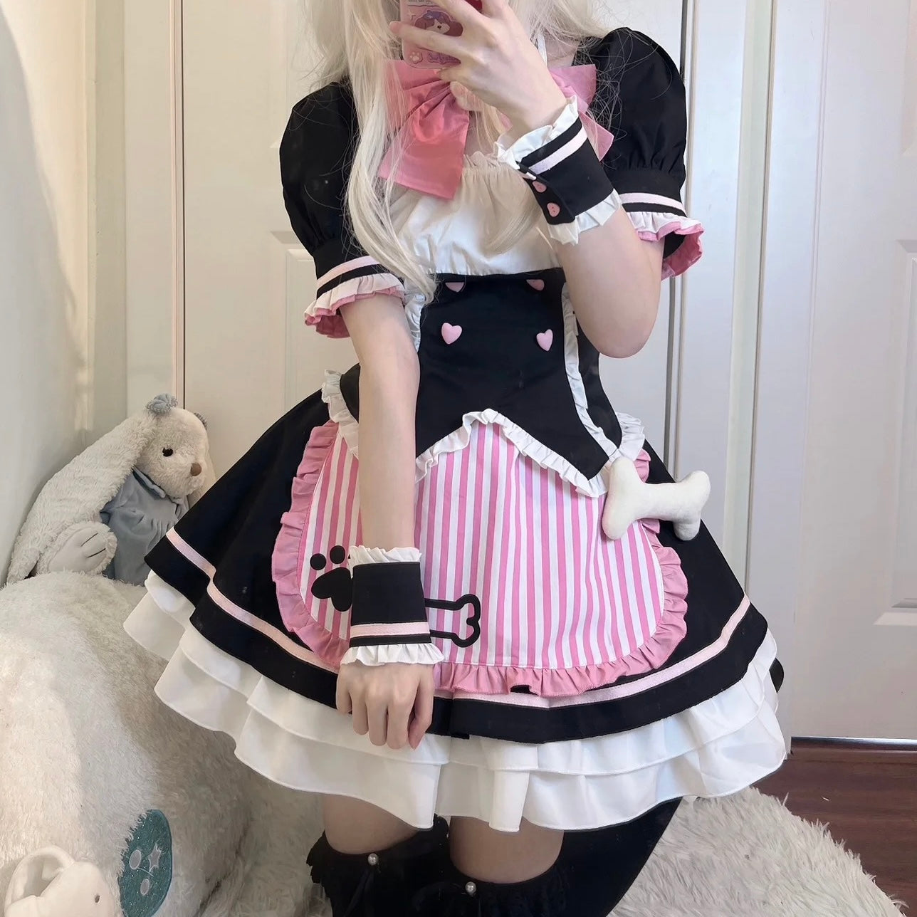 Femboy Cat Paw Cute Maid Set - Femboy Fashion