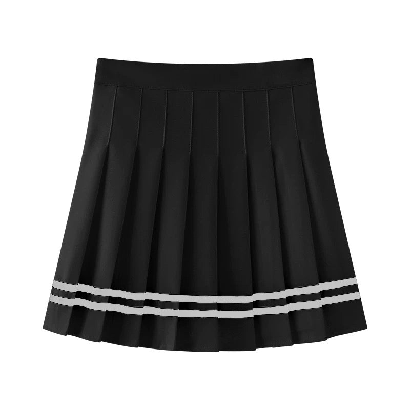 Femboy Pleated Skirt With Stripes - Femboy Fashion
