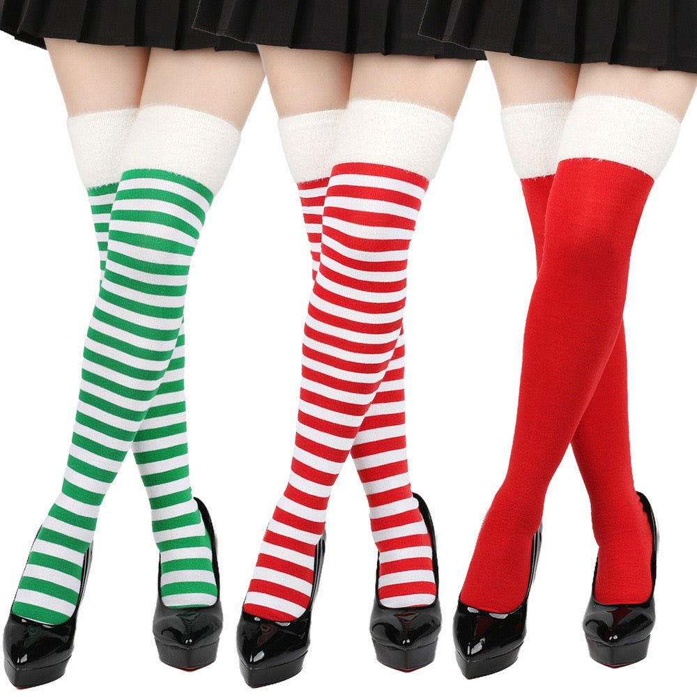 Femboy wear femboy christmas thigh high socks