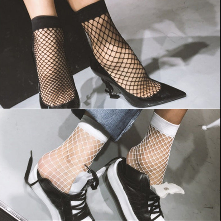 Femboy wear fishnet short socks set for femboy