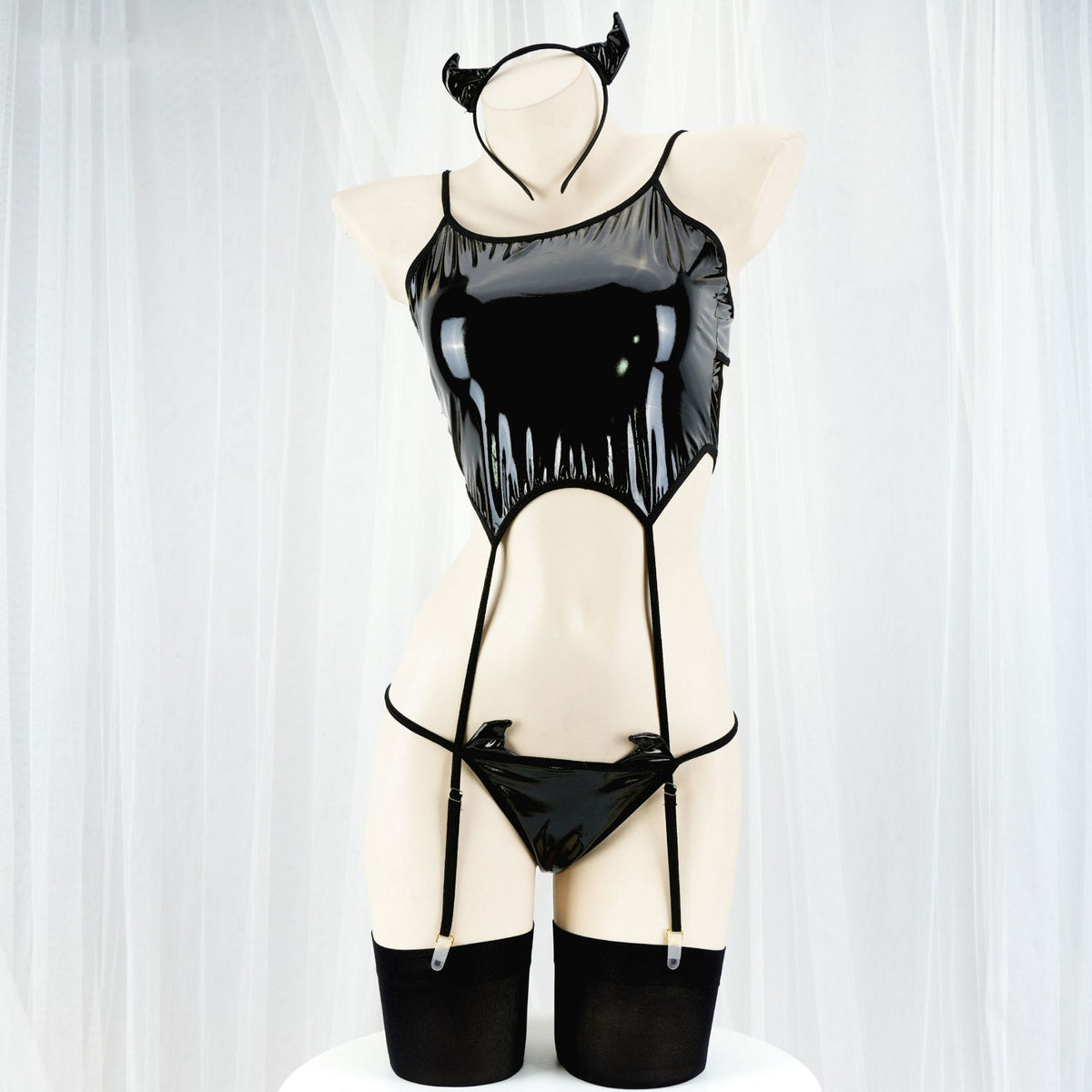 Gothic Devil Femboy Lingerie Set