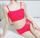 Femboy wear sexy oil glossy lingerie set front