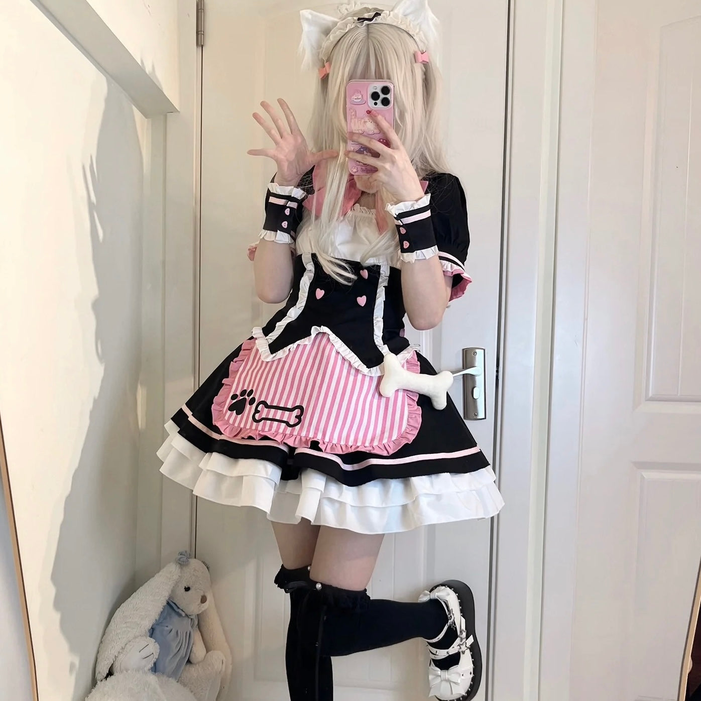 Femboy Cat Paw Cute Maid Set - Femboy Fashion