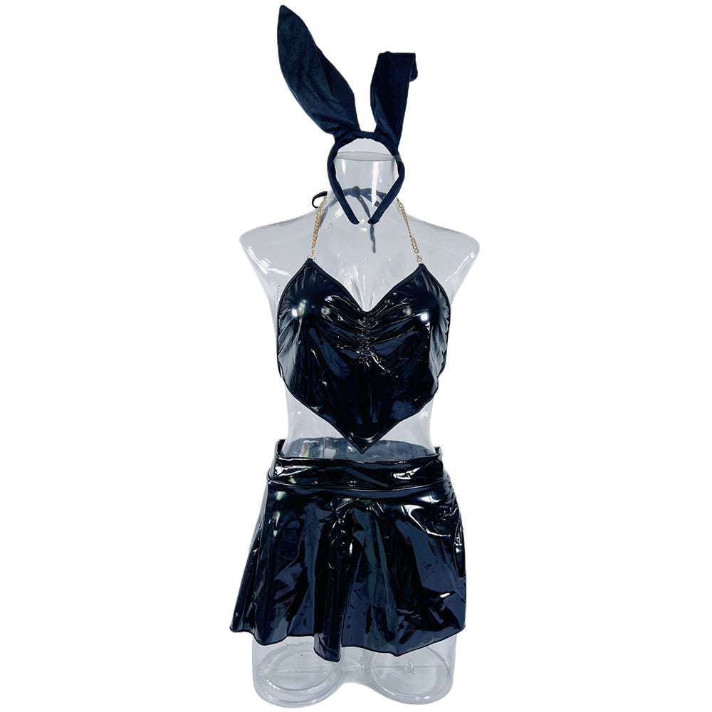 Black Bunny Lingerie Set  - Femboy Fashion